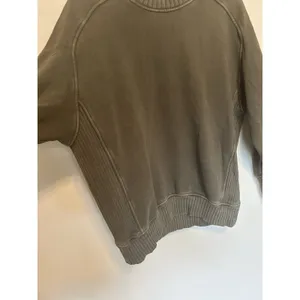 Aerie Down To Earth Oversized Crew Sweatshirt Olive Green Size XXS Comfort Cute thumbnail 4
