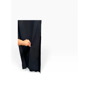 Gap Linen Blend Black Maxi Skirt Side Slit Summer Basic M thumbnail 3