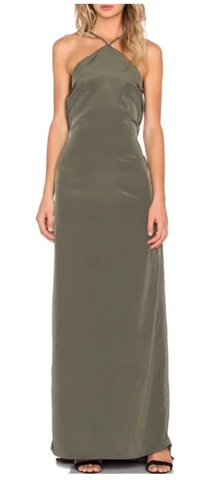 Assali Paola Grand Dress in Army Green Size XS thumbnail 1
