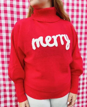 Christmas Sweater Pink Size M thumbnail 1