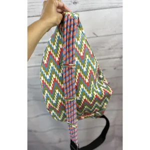 KAVU Original Rope Sling Bag Geometric Print Cotton Crossbody Backpack thumbnail 6