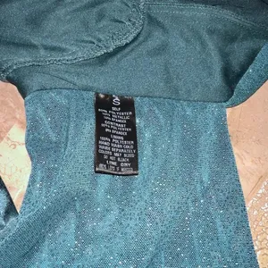 Windsor Corset glitter emerald green mesh satin shirt silk structured crop top s thumbnail 5