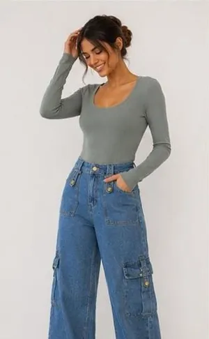Shein Women's Blue Jeans thumbnail 1