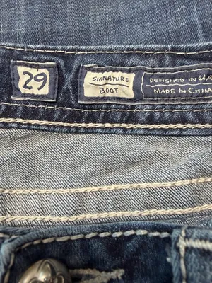 Miss Me Dark Blue Faded Flare Jeans thumbnail 12