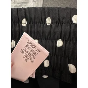 Victoria's Secret Black White Polka Dot Sheer Polyester‎ Wide Leg Pants Women M thumbnail 6