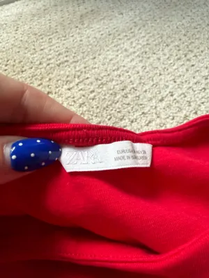 Zara Red Work Top  thumbnail 2