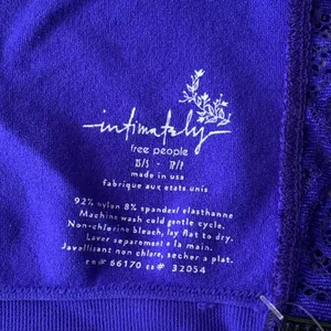 NWT Free‎ People Reversible Lace Bandeau Bralette in Sapphire thumbnail 5