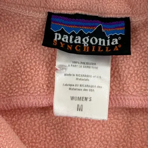 Patagonia Synchilla Womens Fleece Pullover‎ Quarter Zip Coral Pink Size M READ thumbnail 5