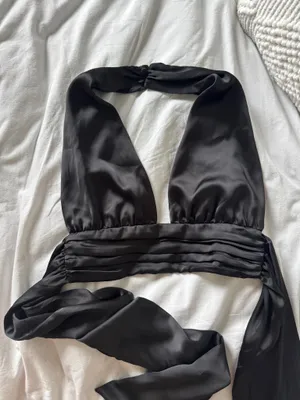 Silk black Zara halter top thumbnail 3
