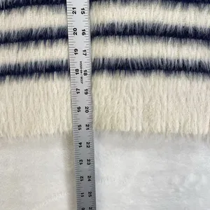 La Ligne Navy Blue and White Stripe Pullover Sweater‎ XL Oversized Crop-flaw thumbnail 4