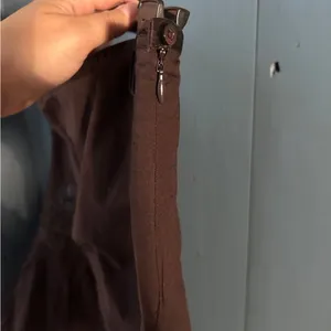 Calvin Klein Dark Brown/Burgundy A-Line Embroidered Skirt | Women’s Sz 12 thumbnail 4