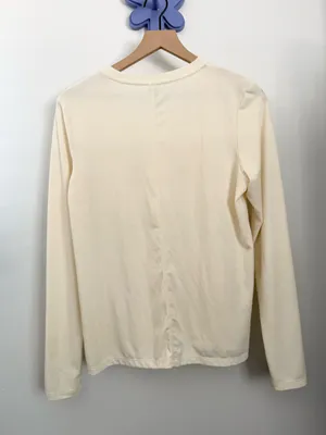 Varley Small Ivory Crew Neck Long Sleeve Tee Boxy Relaxed Outdoor Minimal thumbnail 5
