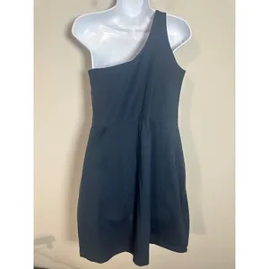 Girlfriend Collective Bianca One Shoulder Dress Midnight Navy Blue XL Activewear thumbnail 6