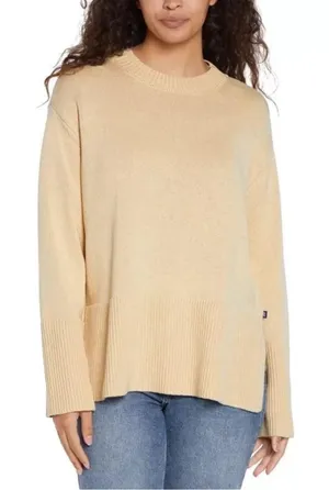 Gap Oversized Sweater 100% Cotton Beige Crewneck Size Medium thumbnail 1