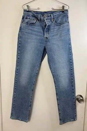 Levi’s big E reproduction button fly 501 straight blue jeans 30 thumbnail 1