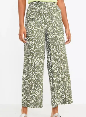 NWT LOFT Wide Leg Animal Print Pants thumbnail 1