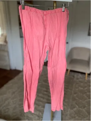 Victoria’s Secret Coral‎ Pink Linen Pants Beach Resort Coastal Quiet Luxury XS thumbnail 3