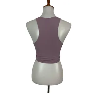 As Revival Women Small Pink Crop Sports Bra Stretch Activewear Yoga Gym thumbnail 5