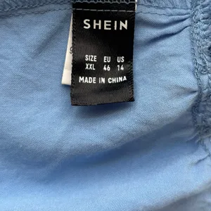 SHEIN Blue White Color Block Dress Size 14 XXL Ruffle Hem thumbnail 7