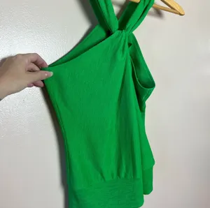 INC International Concepts SALE! Green Dressy Knotted Tank Size M Like New thumbnail 3