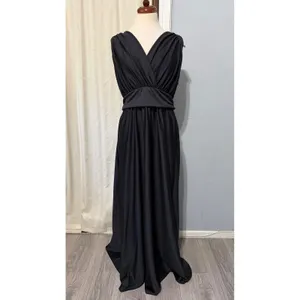 KOH KOH Black Maxi Dress 2X Sleeveless Wrap V-Neck Plus Formal Gown Wedding‎ thumbnail 3