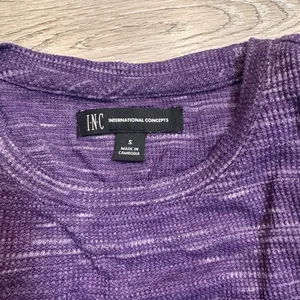 INC International Concepts Top Size Small‎ S Purple Texture Short Sleeve Shirt thumbnail 3