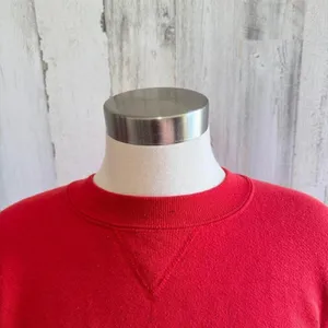 Vintage Russell Athletic Red Christmas Sweatshirt XL Jingle Cross-Stitch bear‎ thumbnail 7