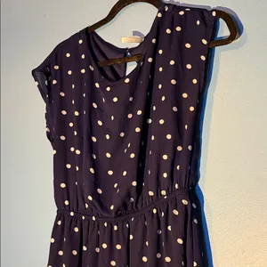 Nine Bird MEDIUM Navy Blue Polka Dot Women's Dress thumbnail 4