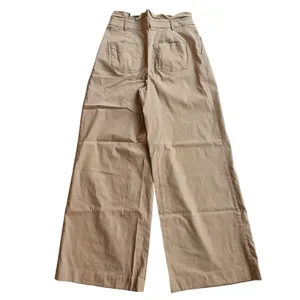 Express Womens Tan Khaki High Waisted Wide Leg Paperbag Trousers‎ 8R thumbnail 3