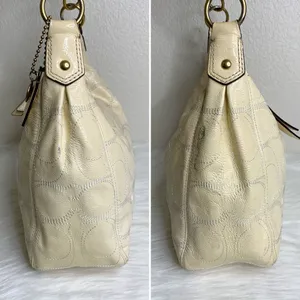 Coach Cream Patent Leather Crossbody/Shoulder Bag thumbnail 9