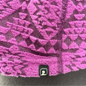 Eastern Mountain Sports Purple Fleece Jacket Hiking Geometric Aztec Pullover Size S thumbnail 6