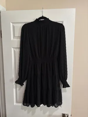 Sweet Wanderer Black High Neck Detailed Dress thumbnail 2