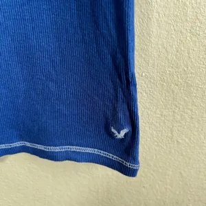 Abercrombie & Fitch Tank Top Womens‎ XL Blue Ribbed Y2K Long Fitted thumbnail 2