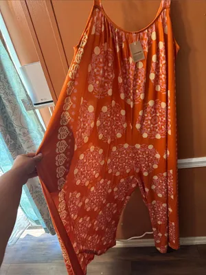 BloomChic Orange & Pink Floral Maxi Jumpsuit thumbnail 8