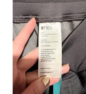Figs High Waisted Yola Skinny Straight Leg Scrub Pants Graphite XS thumbnail 8