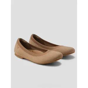 Vivaia Round Toe Ballet Flats Claire Women’s 37 Espresso Chevron thumbnail 9