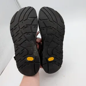 Chaco‎ Z2 Classic Sandals Womens Black Purple Orange Chevron Vibram Made in USA thumbnail 7