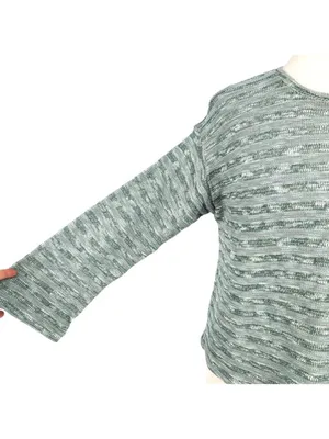 Madewell Blue Horizon Stripe Knit Light Sweater Wide Sleeve Size XS NWT thumbnail 4