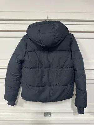 Hollister Women's Faux Fur-lined All-weather Puffer Jacket Black Large Warmest thumbnail 5