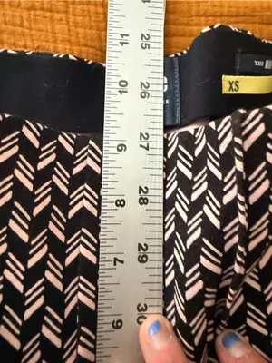 Anthropologie Maeve Margot Kick Flare Pull On Pants Stretch Patterned Workwear thumbnail 14