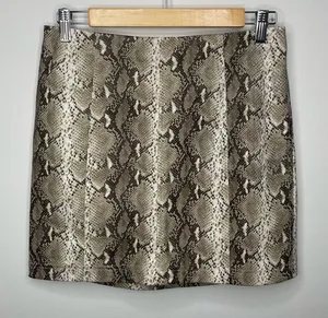 Honey Belle- Tan & Brown Snake Skin Skirt thumbnail 1