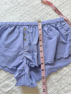 Anthropologie Scallop Micro Shorts XS Lavender Purple thumbnail 5