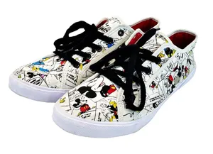 Disney 129855 All Over Mickey & Friends Print Canvas Shoes Sz 10 thumbnail 1