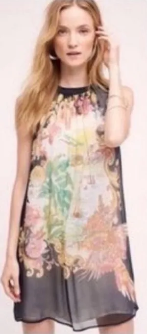 Anthropologie Moulinette Soeurs Varese Lightweight Silk Summer Dress Size 0 thumbnail 1