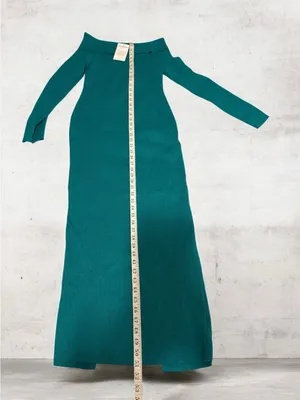 PRETTYGARDEN Off-Shoulder Teal Maxi Knit Dress thumbnail 4