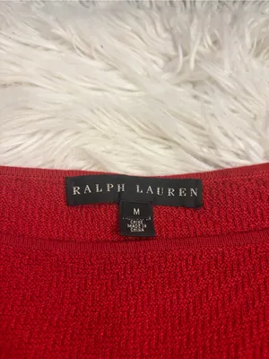 Ralph Lauren black label textured woven linen tunic sweater bateau neckline M thumbnail 3