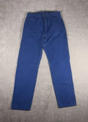 VTG Women's 90s Blue Denim Wrangler‎ Jeans WPL6428 15x32 (30x32) Cowgirl Cut thumbnail 1