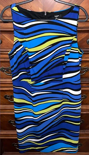 Vintage Premise Zebra Mod Neon Print Mini Dress 20” P2P thumbnail 1