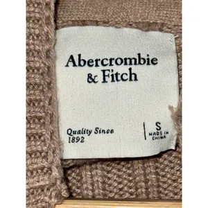 Abercrombie & Fitch Brown Ribbed Knit Long Sleeve Mock Neck Sweater Top Size S thumbnail 4