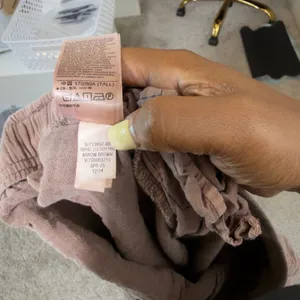 Gap Women 100% Cotton Barrel Leg Easy Pants Large Tall Arrow Brown Crinkle Gauze thumbnail 8